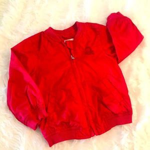 Bright RED 9-12 Month infant Benetton Rain jacket 